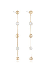 Alternating Freshwater Pearl Drop Earrings