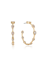 Beauty Bezel Crystal Hoop Earrings