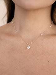 Delicate Crystal Pendant Necklace