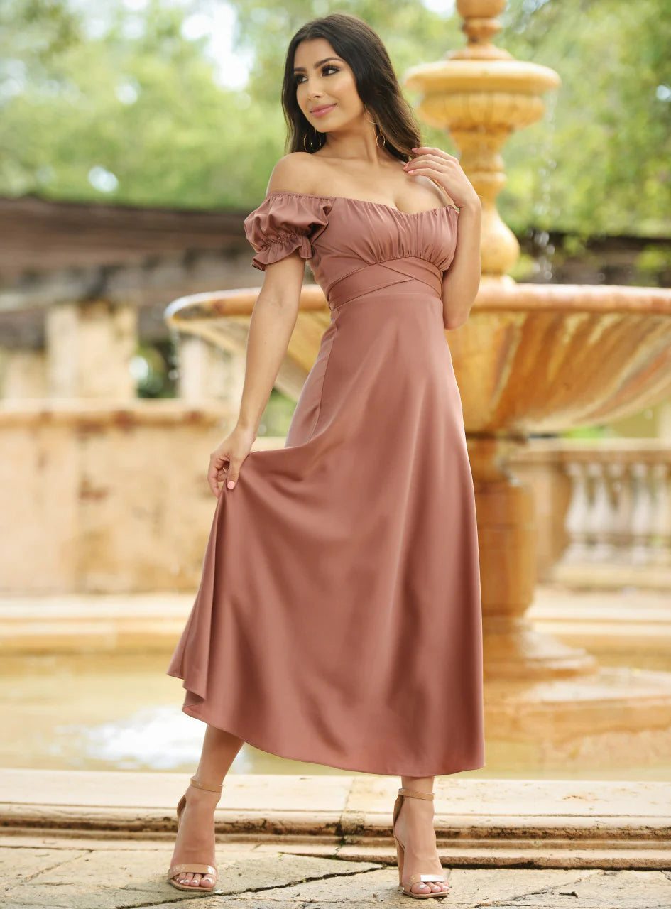 Maldives Midi Dress - Mauve