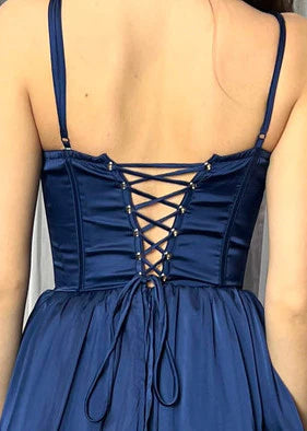 Maeve Corset Midi - Navy