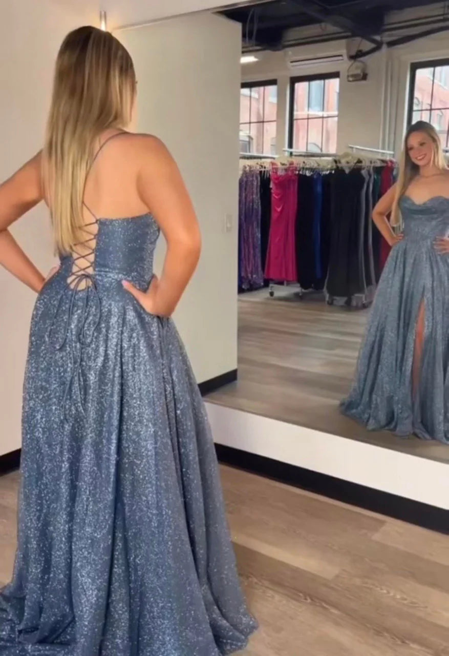 Isabel Gown- Smokey Blue