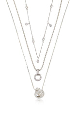 Dainty Crystal Trio Necklace Set