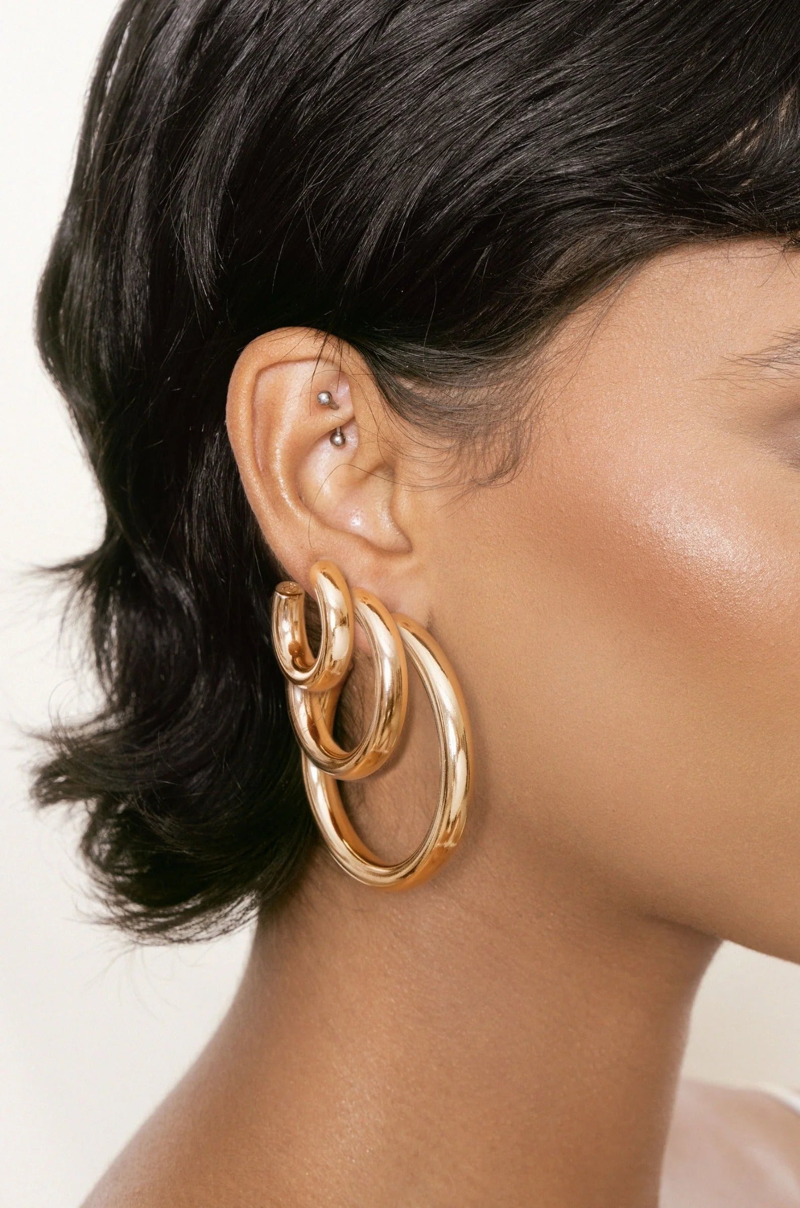 Large Thick Classic Hoops