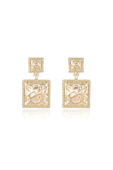 Repeated Square Dangle Earrings