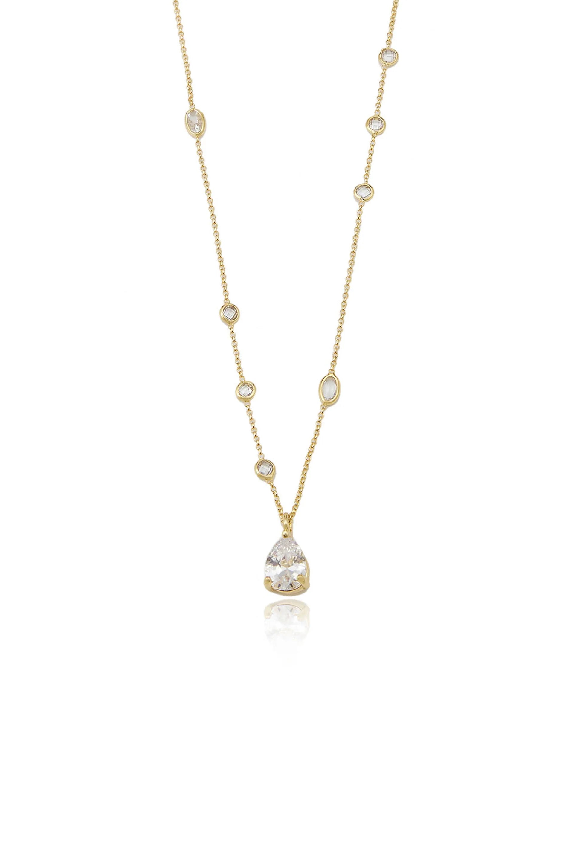 Delicate Crystal Pendant Necklace