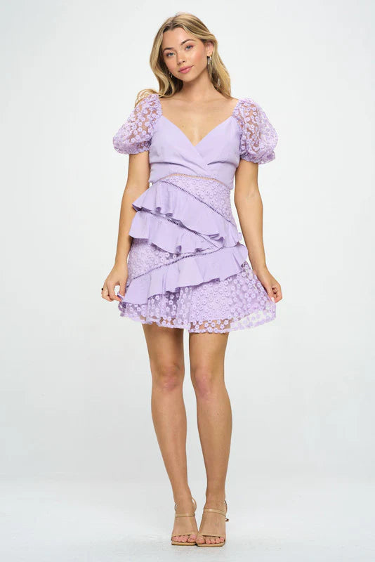 Size Small, Sandra Mini Dress - Lilac - FINAL SALE