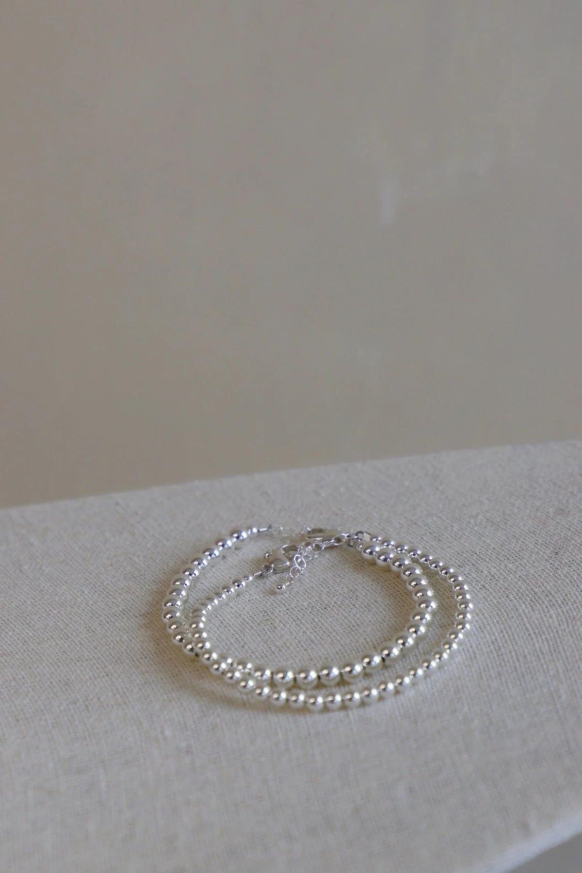 SILVER FILLED BEADED BRACELET