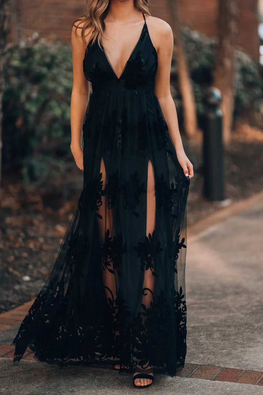 Promenade Maxi Dress - BLACK