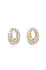 Classic Pearl Cluster Stud Earrings