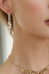 Hollywood Forever Crystal Hoop Earrings