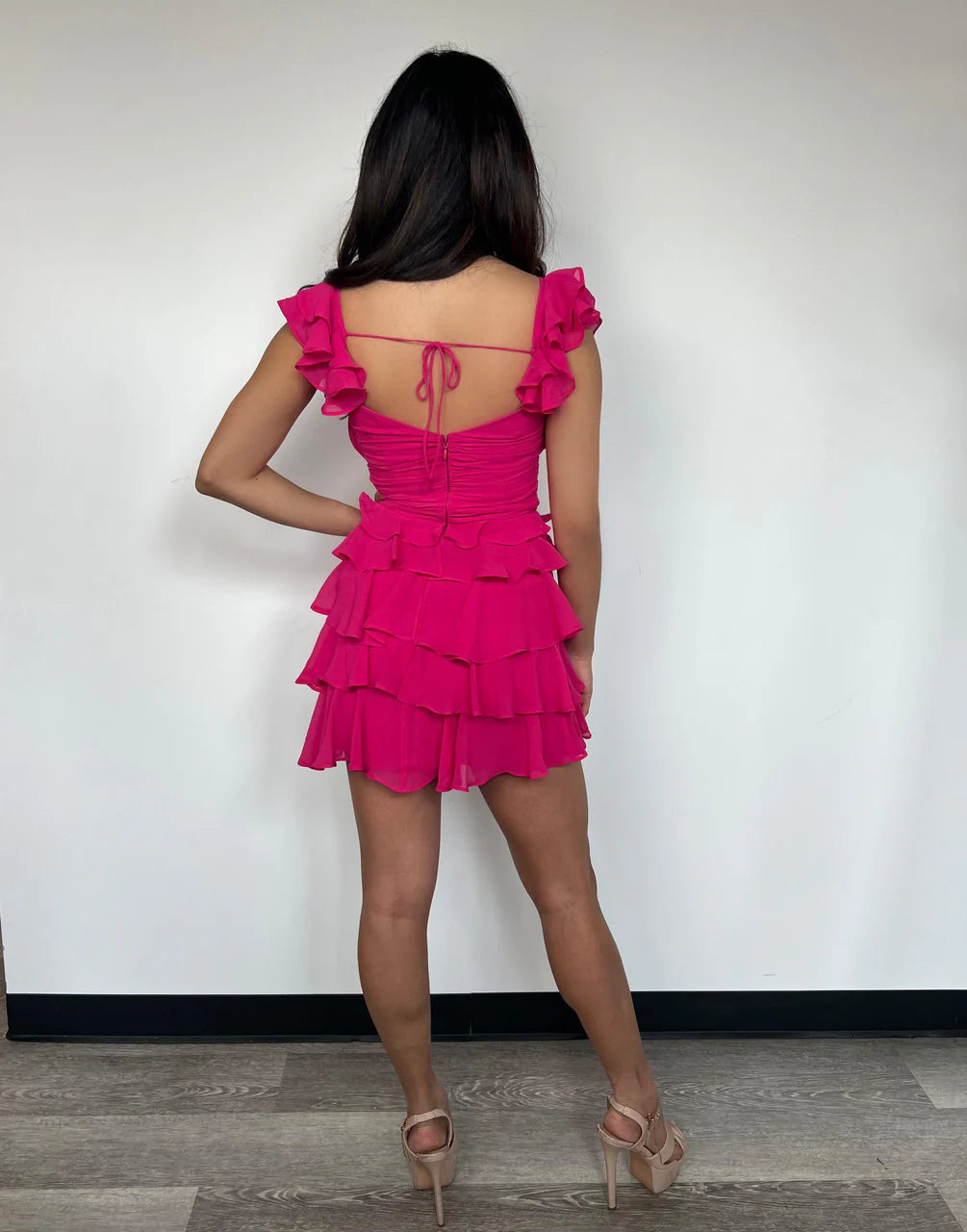 Nora Mini Dress - Hot Pink