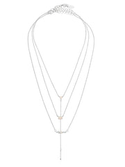 Layered Opal Lariat Necklace Set of 3