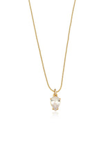 Thin and Delicate Crystal Pendant Necklace