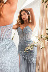 Twyla Gown - Smoky Blue