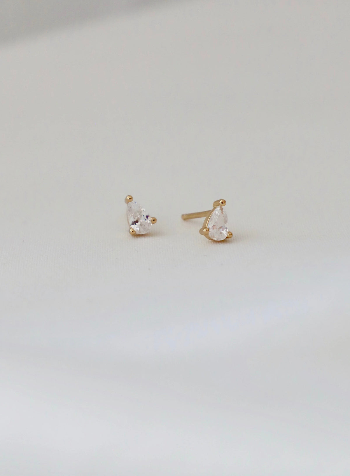 MINI TEARDROP CZ STUDS