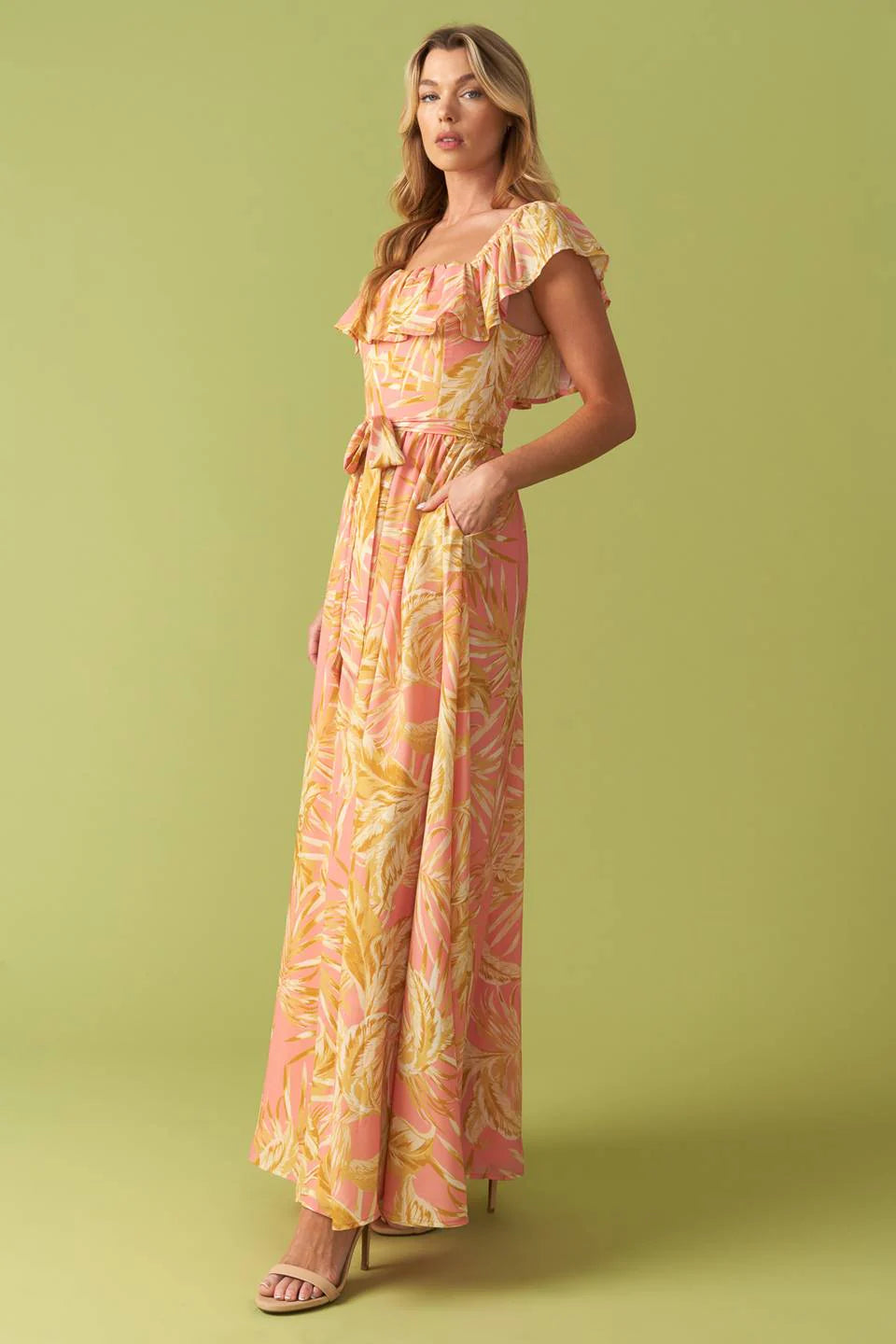 THE ART OF BALANCE WOVEN MAXI DRESS