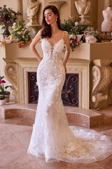 WL053-Fitted Lace Wedding Gown-Andrea & Leo