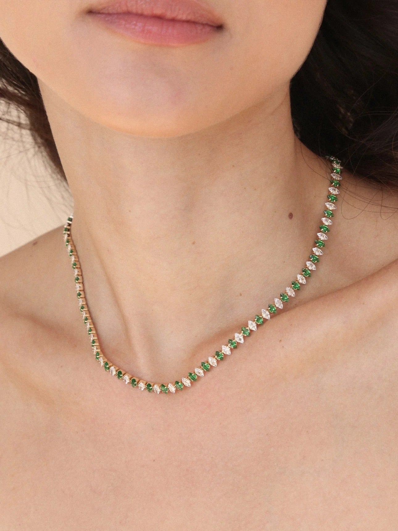 Emerald Marquise Necklace