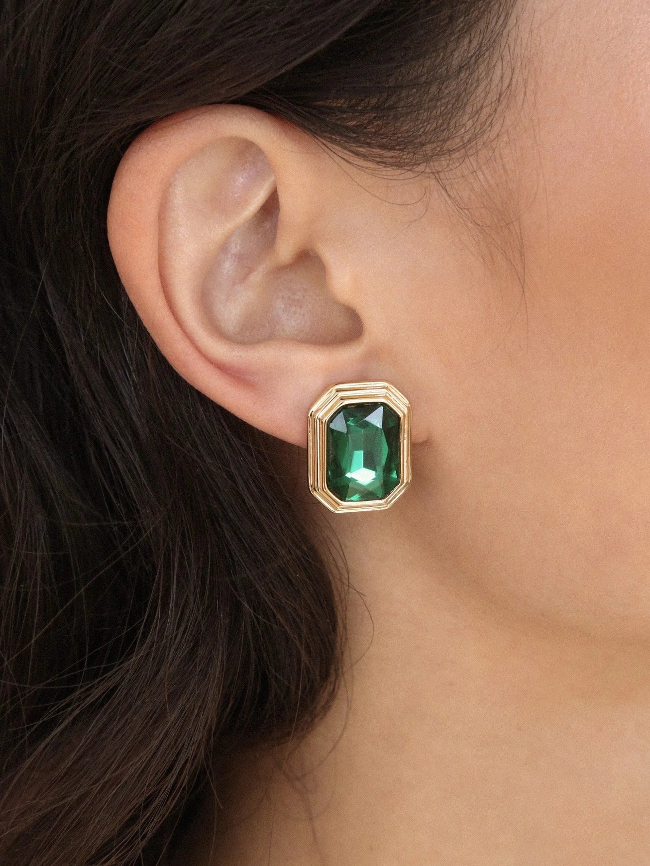 Emerald Deco Earrings