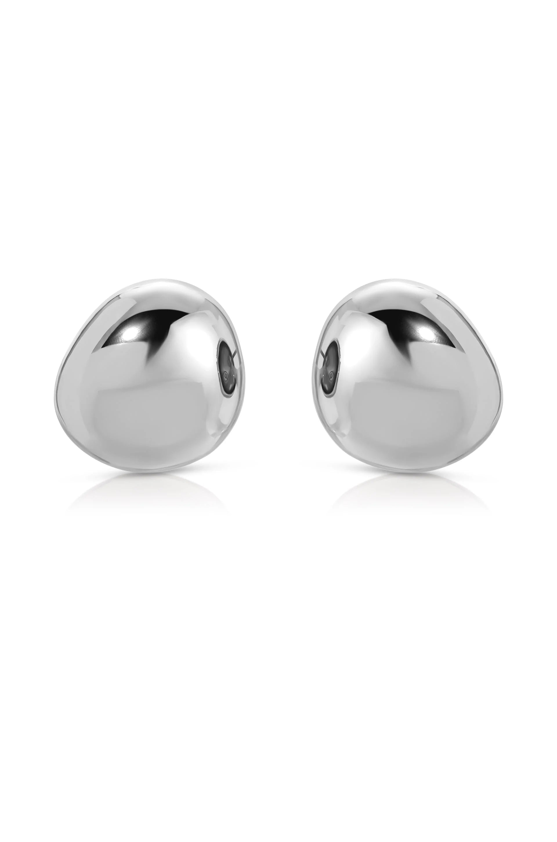 Polished Pebble Stud Earrings