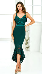 Leanne Midi Dress - Emerald Green