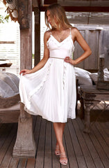 Maia Midi Dress- White - FINAL SALE