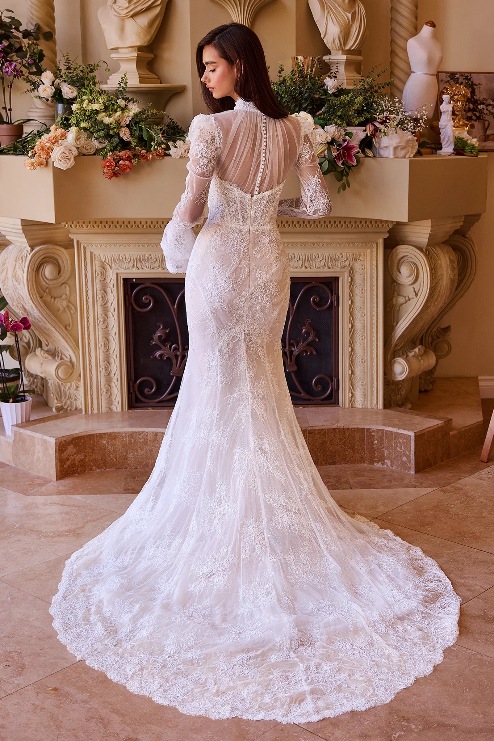 WL042-Versitile Fitted Lace Bridal Gown-Andrea & Leo