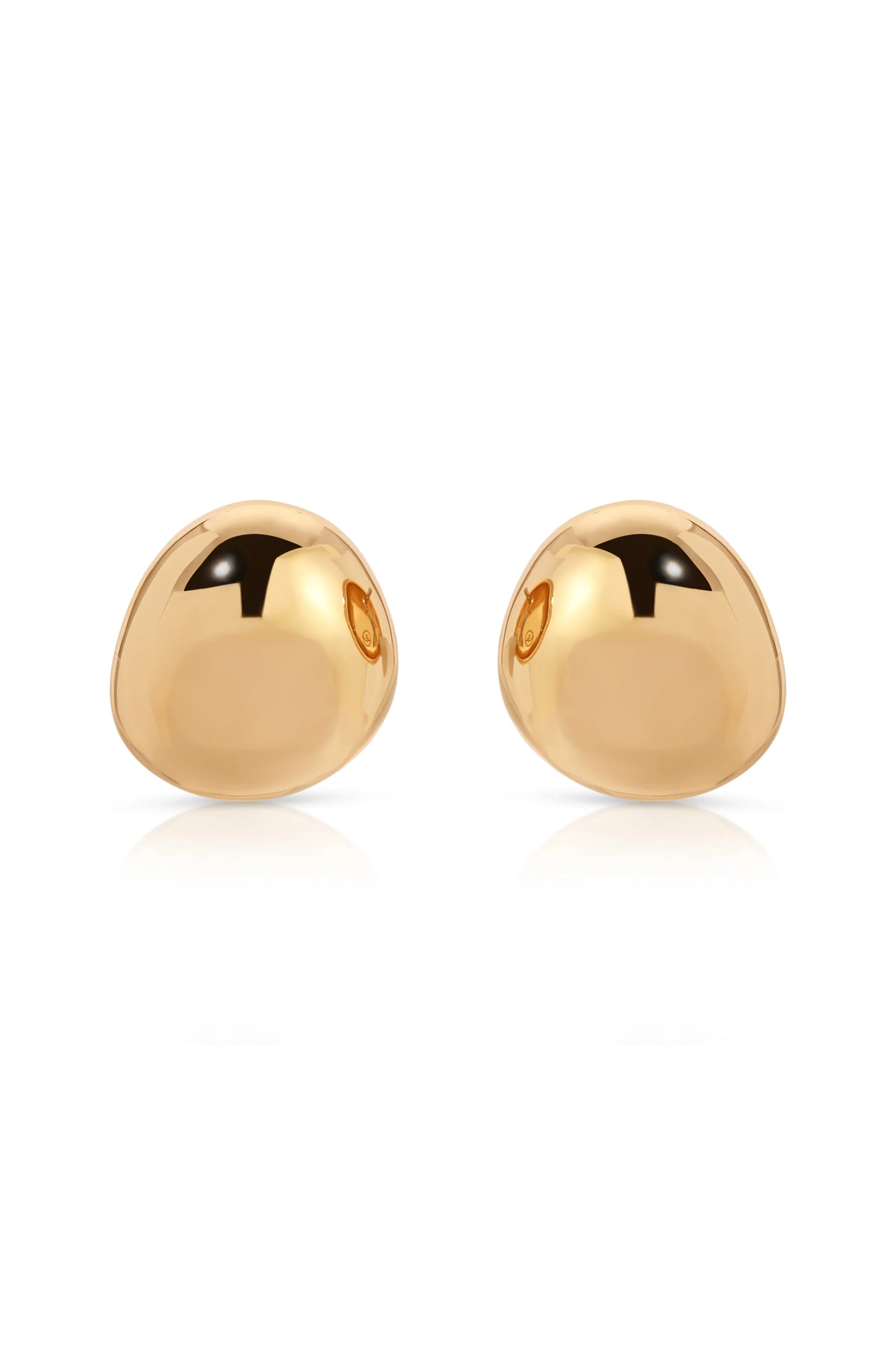 Polished Pebble Stud Earrings