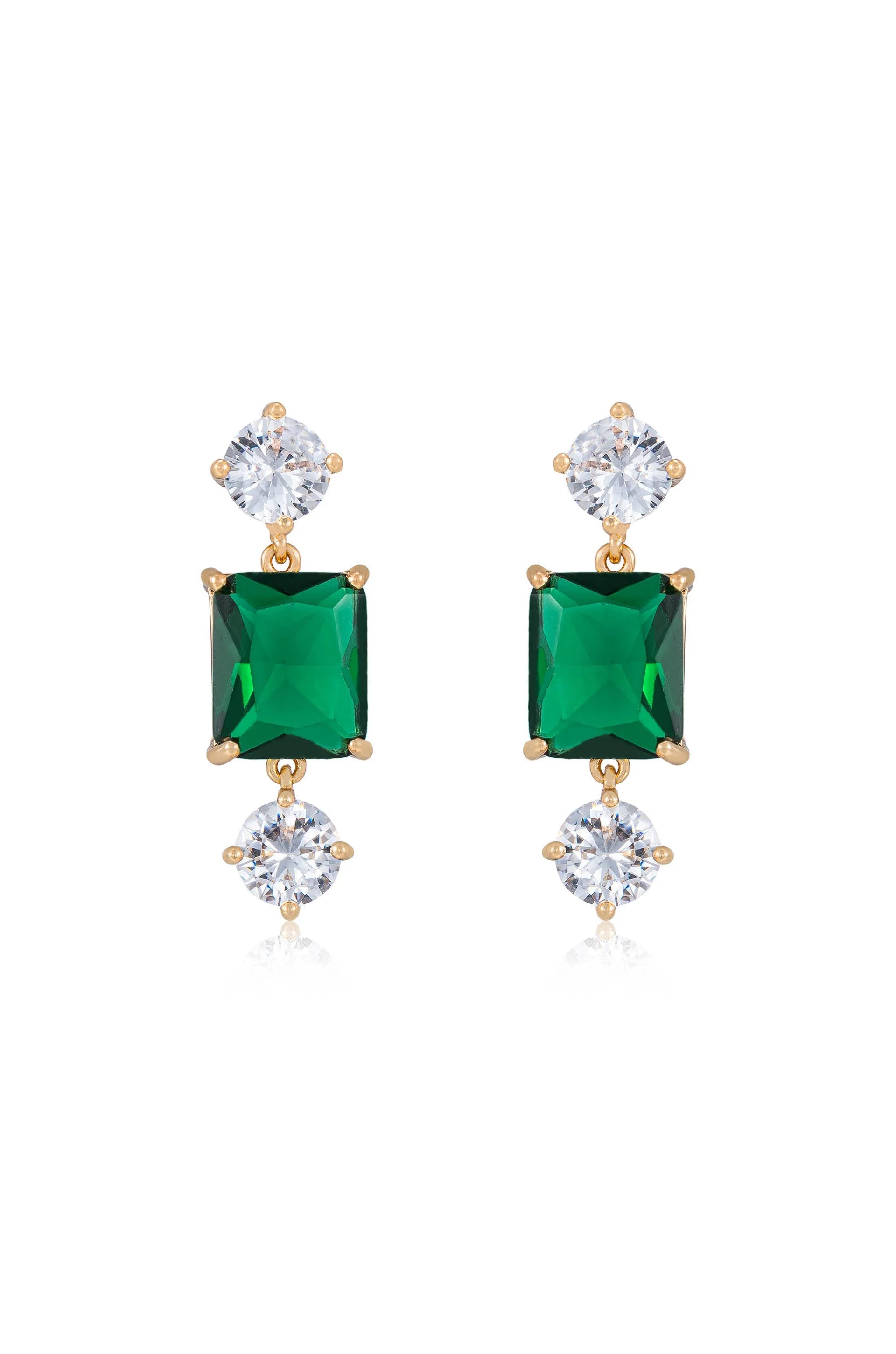 Emerald Beauty Dangle Earrings