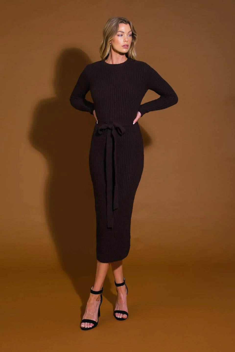 BE GOOD TO ME SWEATER MIDI DRESS