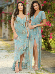 Size XS, Linnea Maxi Dress - Teal Floral - FINAL SALE