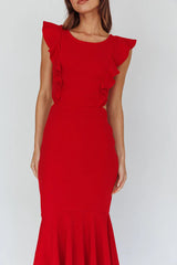 Kennedy Midi Dress - Red