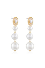 Graduating Pearl Dangle Earrings