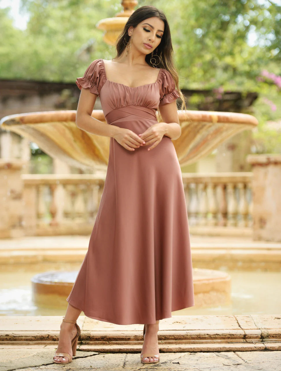 Maldives Midi Dress - Mauve