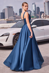 Libby Gown - A-Line Satin Dress