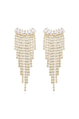 Angel Fringe Crystal Earrings