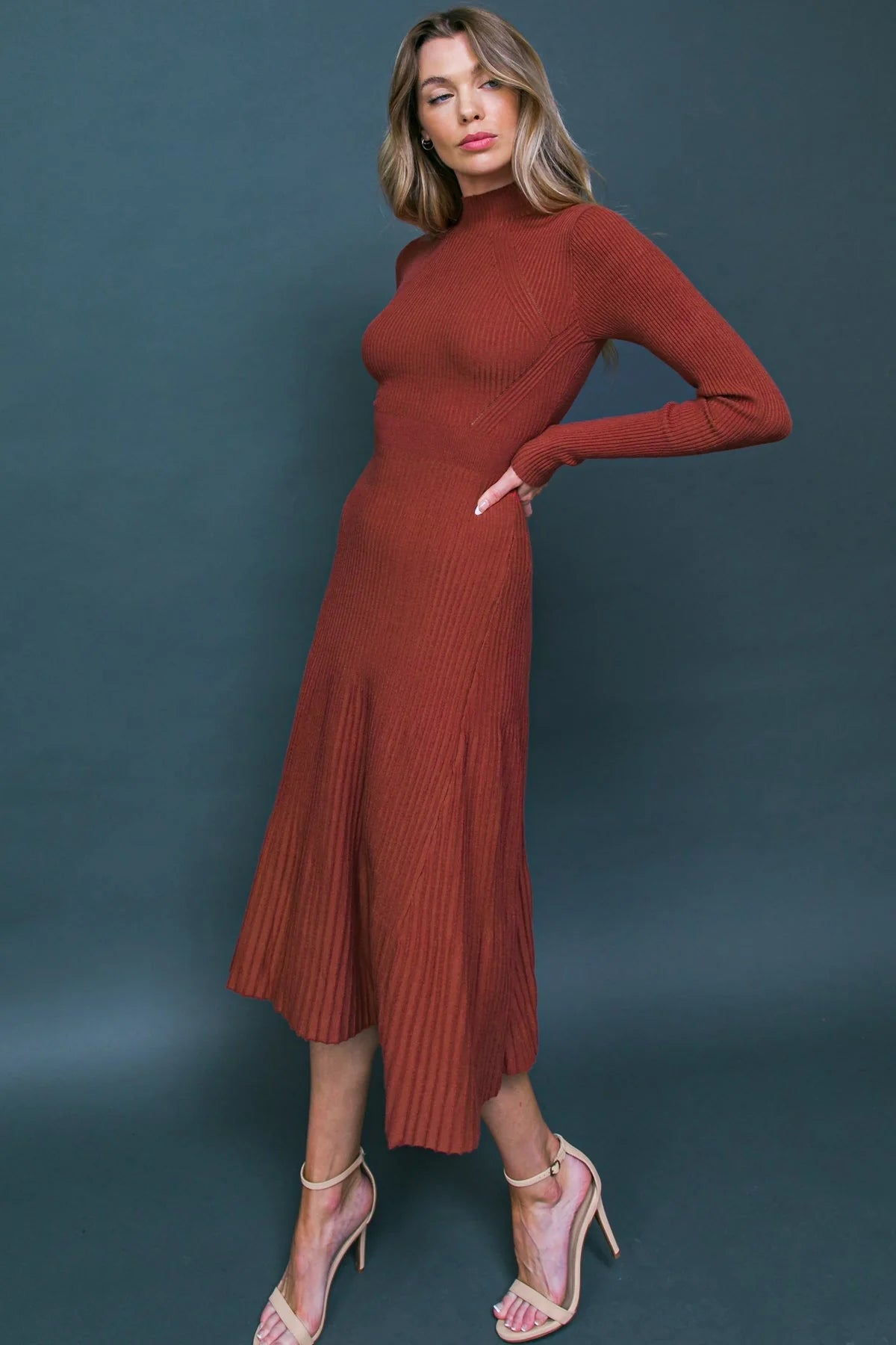 STOLEN KISSES SWEATER MIDI DRESS