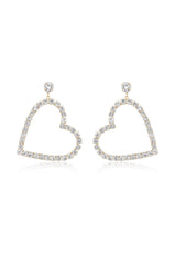 Falling in Crystal Love Dangle Earrings