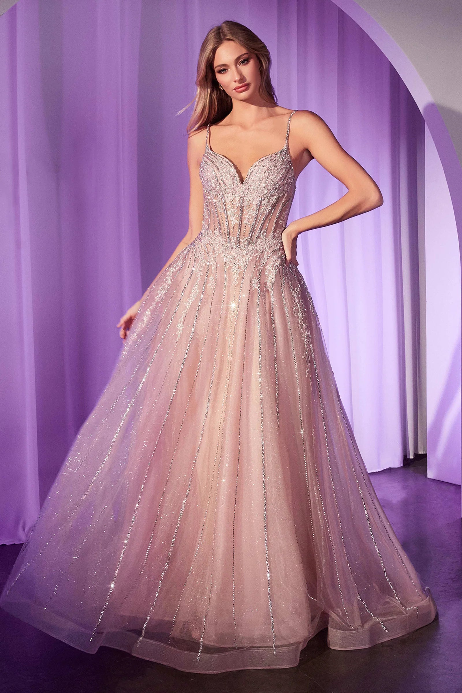 Wynter Gown - Crystal-Embellished A-Line Tulle Dress