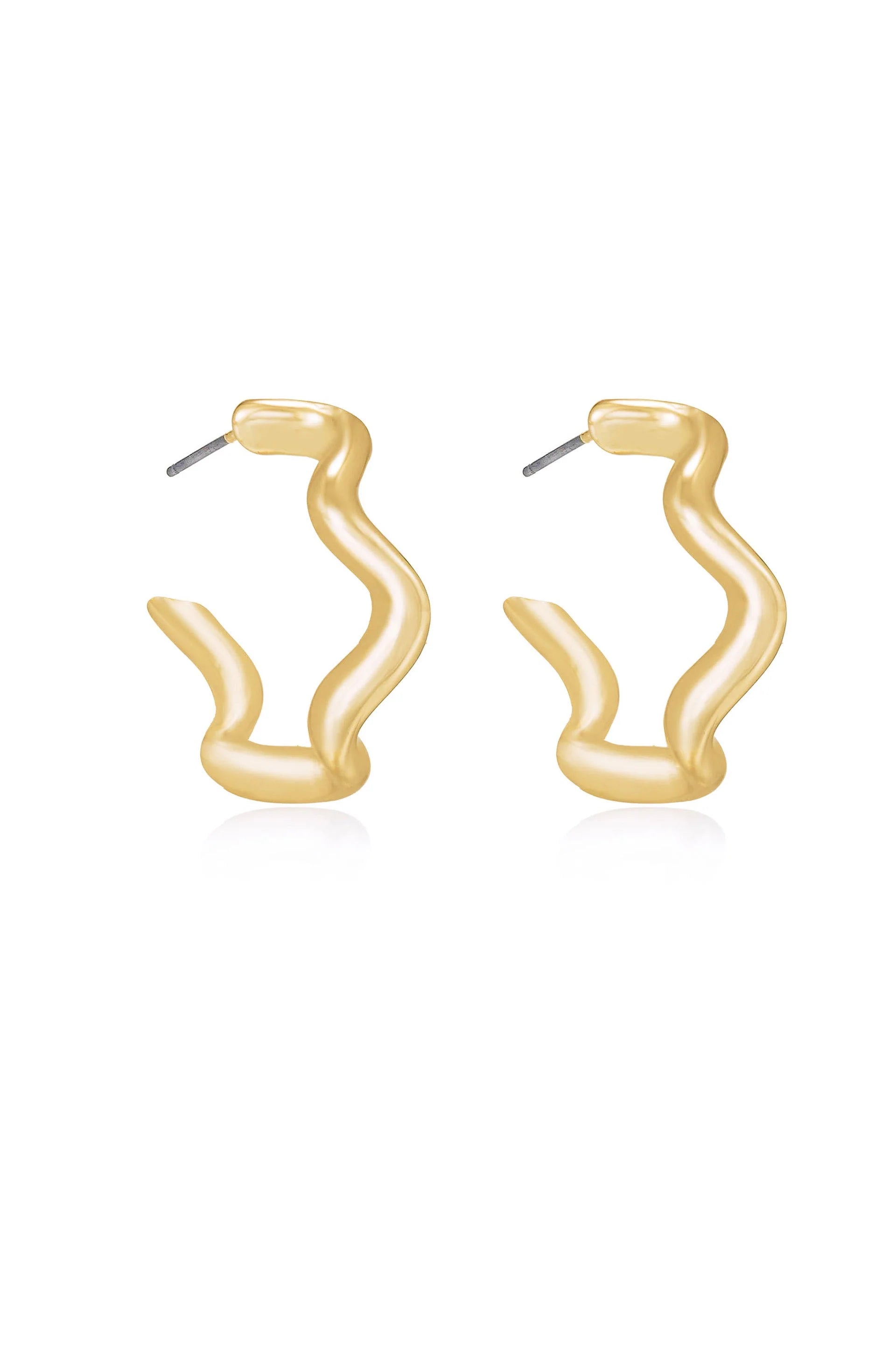 Only An Illusion Wavy Hoop Earrings