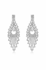 Charming Chandelier Crystal & Silver Plated Earrings