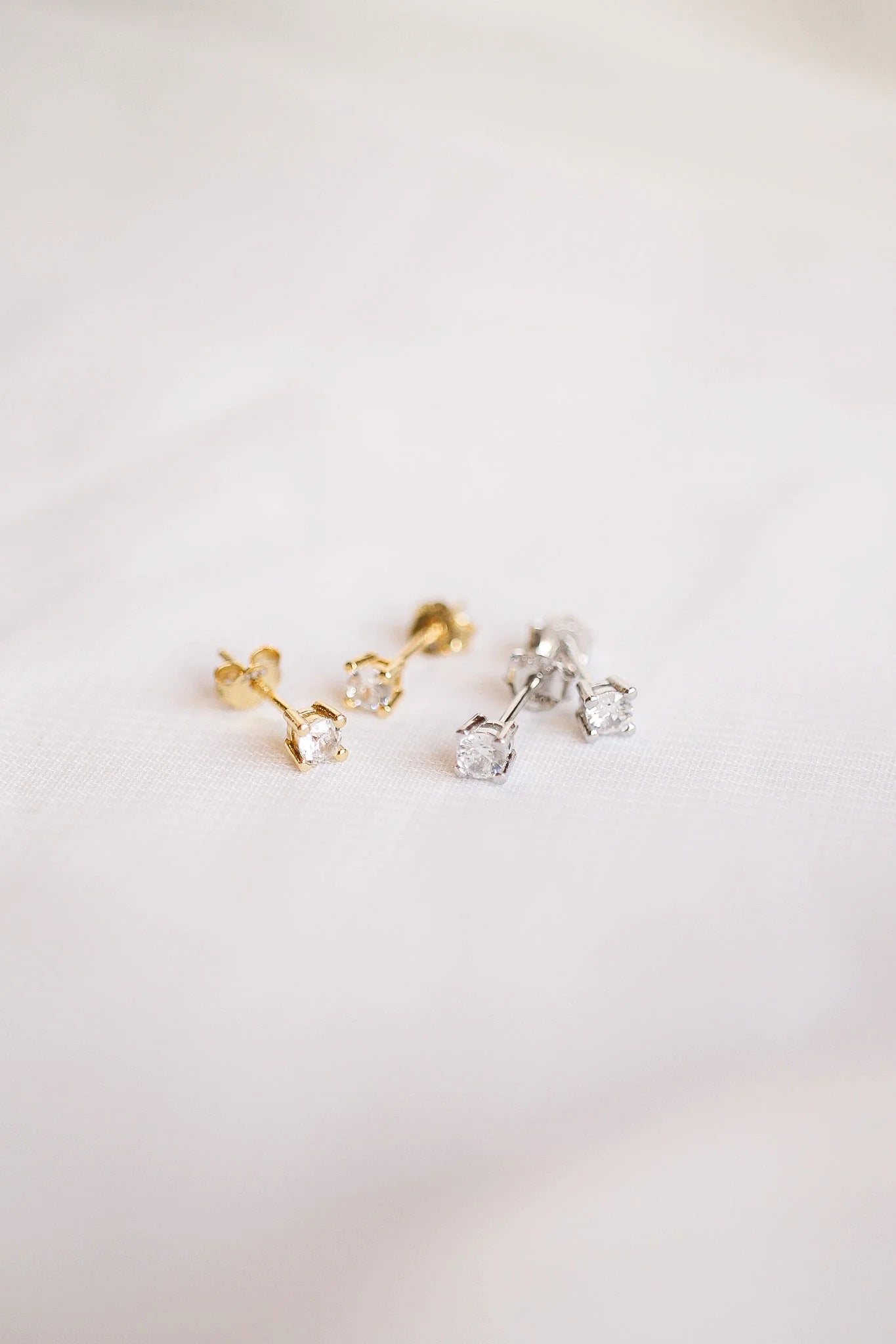 CZ Crystal Stud in Gold