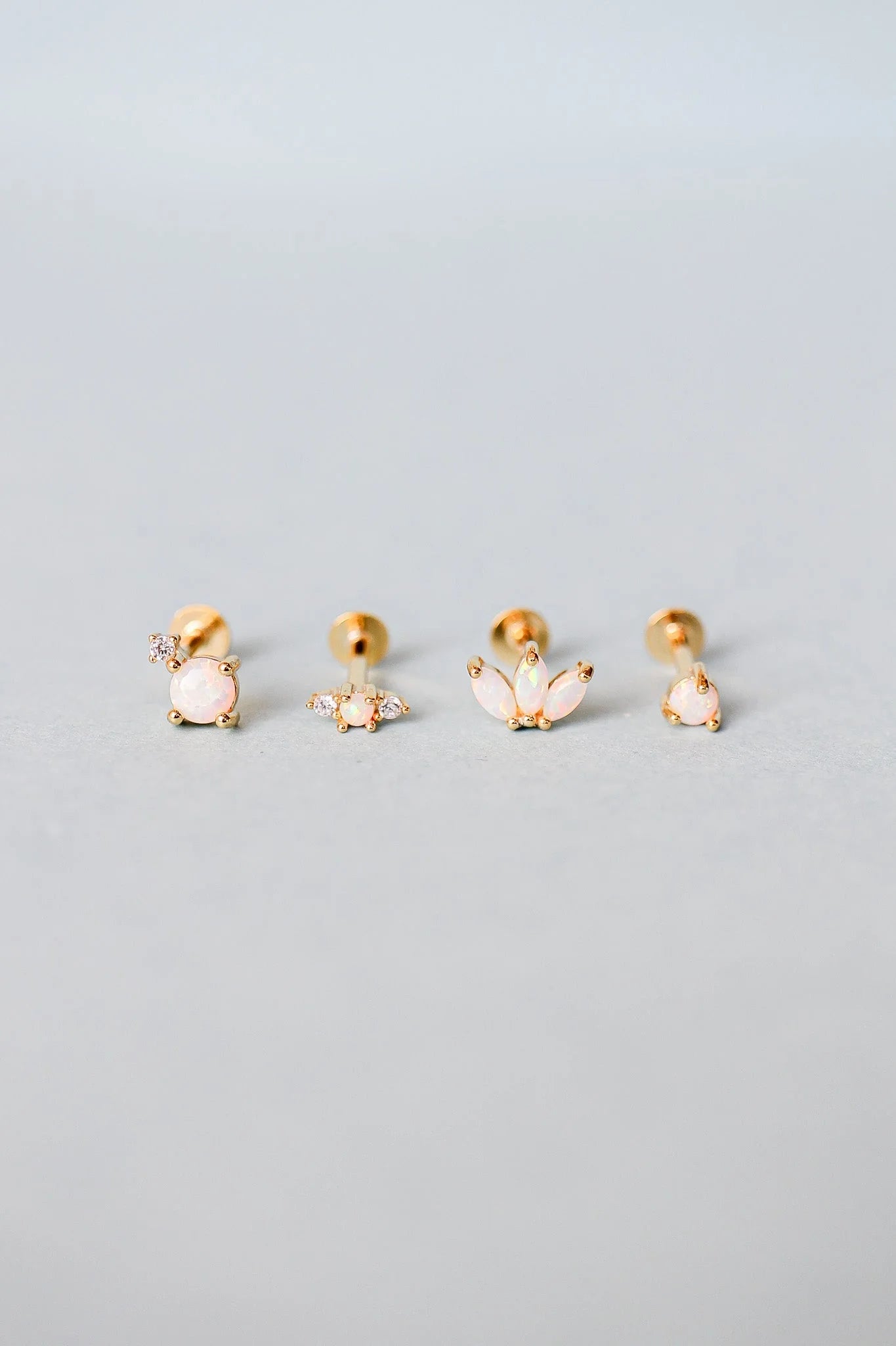 Callie Flat Back Stud in Gold