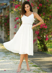 Maia Midi Dress- White - FINAL SALE