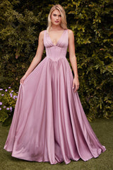 Libby Gown - A-Line Satin Dress