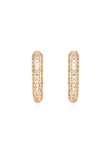 Petite Pave Huggie Earrings