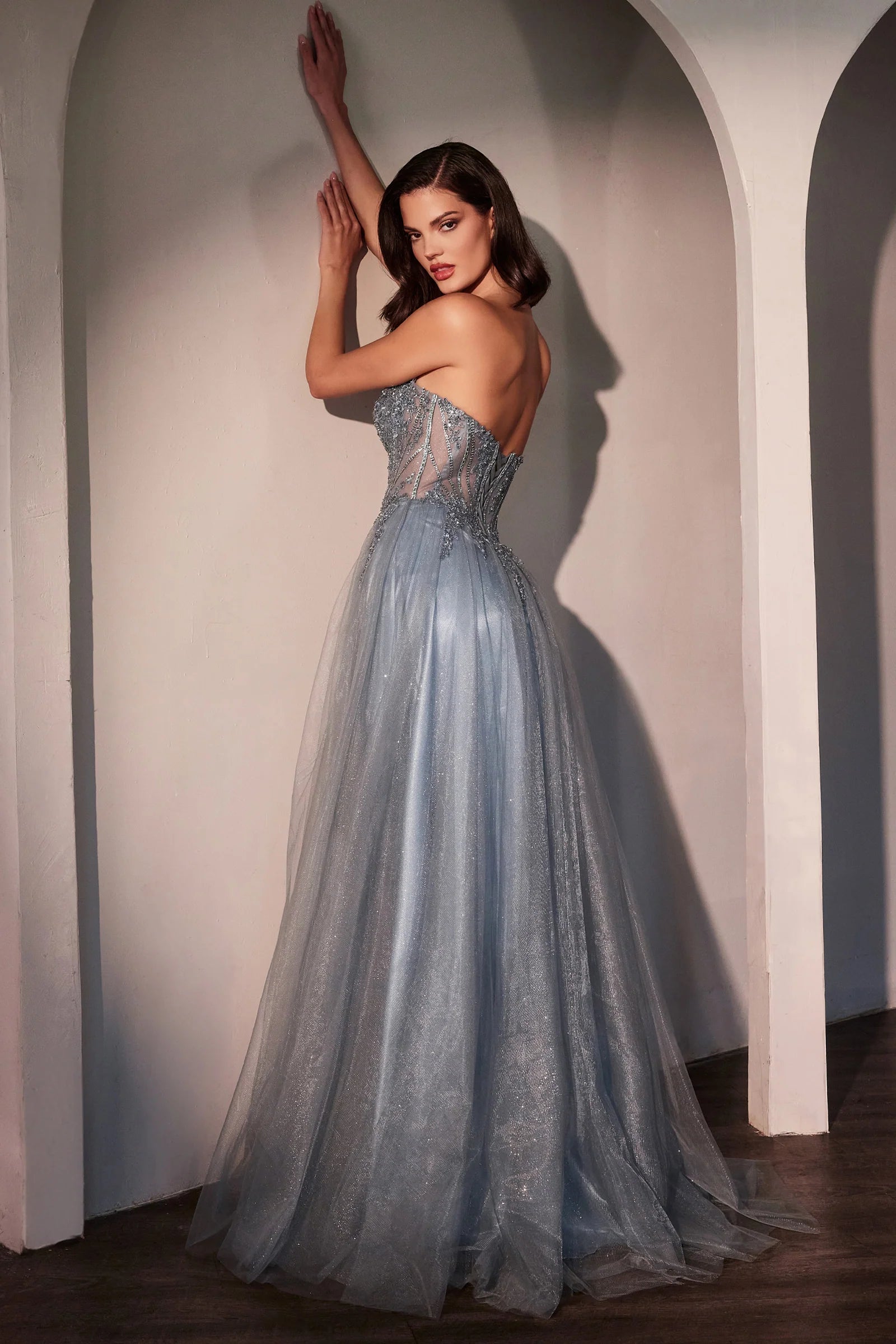 MARSEILLE GOWN - STRAPLESS LAYERED TULLE A-LINE DRESS