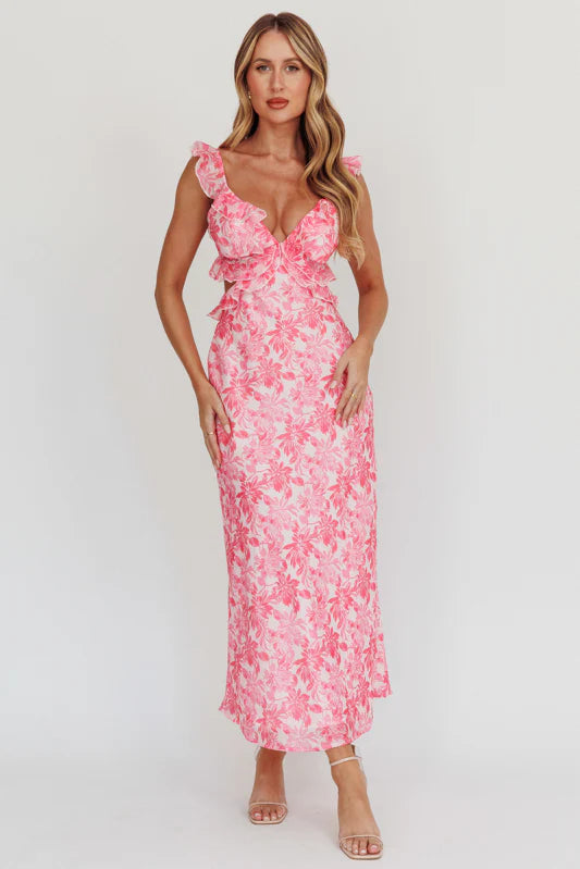 Claudia Maxi Dress- Pink