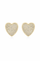 Love On Down Crystal Heart Stud Earrings